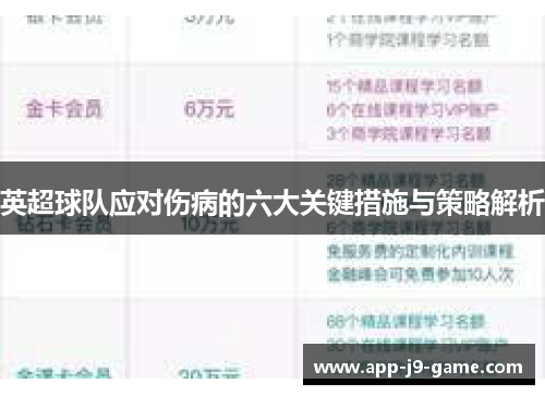 英超球队应对伤病的六大关键措施与策略解析